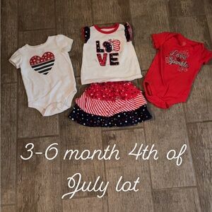 Baby girl 3-6 month 4th of July LOT